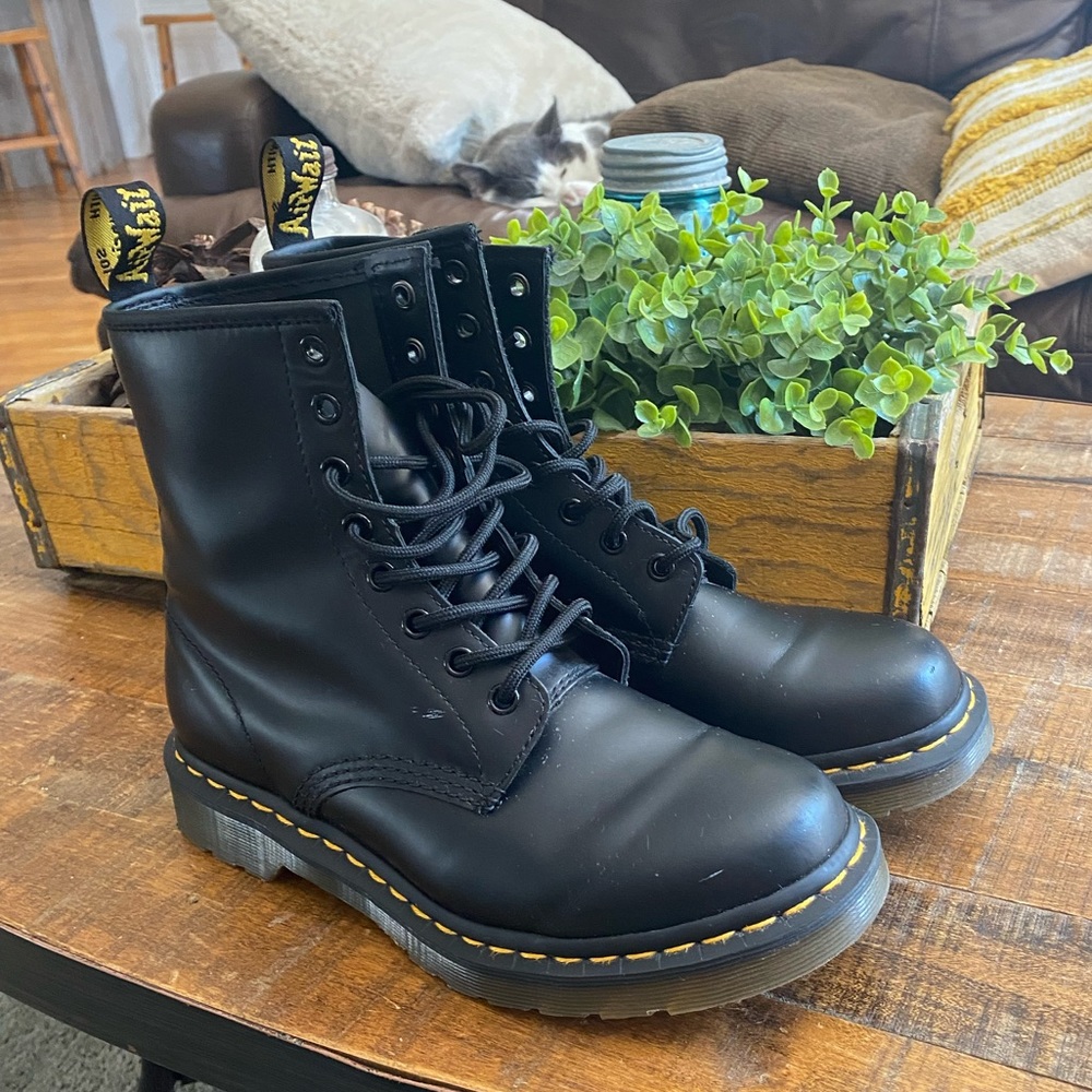Black doc martens, size 8